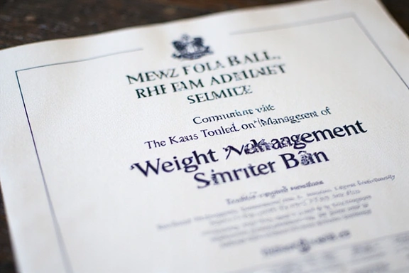 Πιστοποιητικό σεμινάριου διαχείρισης βάρους